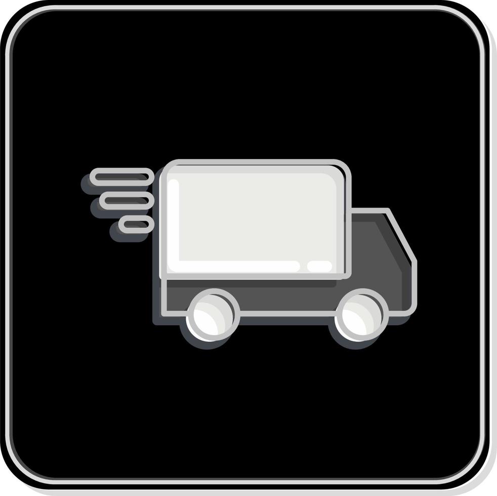 Icon Fast Delivery. related to Black Friday symbol. shopping. simple illustration vector