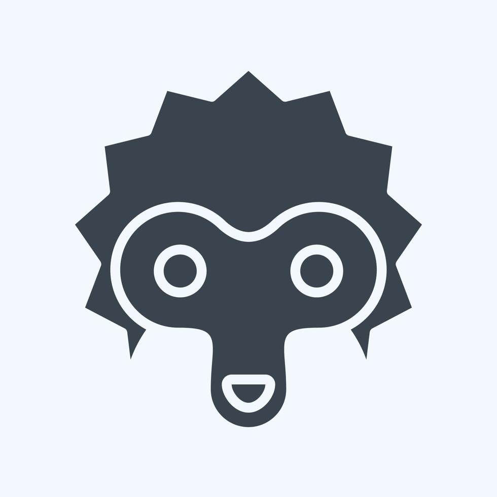 Icon hedgehog. related to Animal Head symbol. simple design editable. simple illustration vector