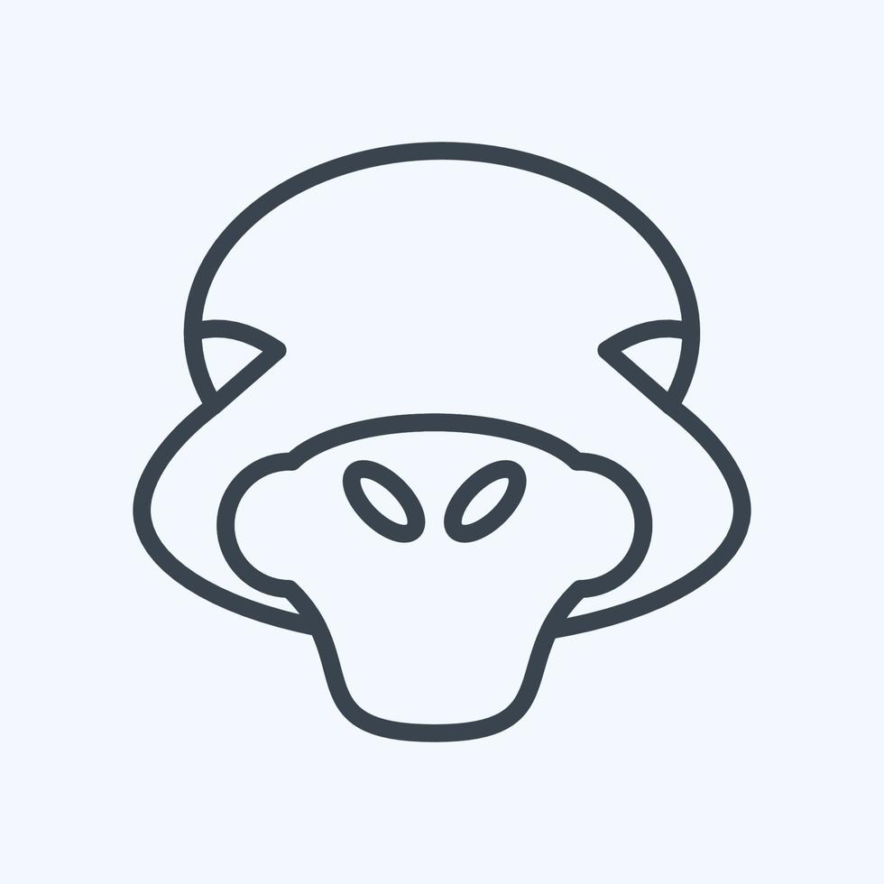 Icon Ostrich. related to Animal Head symbol. simple design editable. simple illustration vector