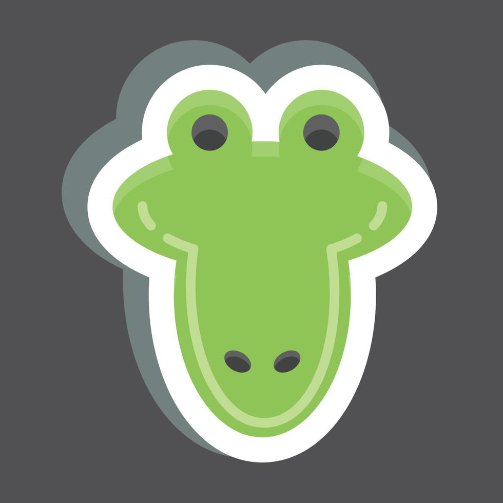 Icon Alligator. related to Animal Head symbol. simple design editable. simple illustration vector