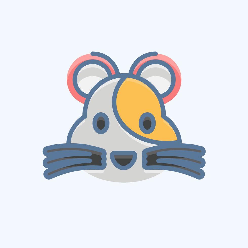 Icon Hamster. related to Animal Head symbol. simple design editable. simple illustration vector