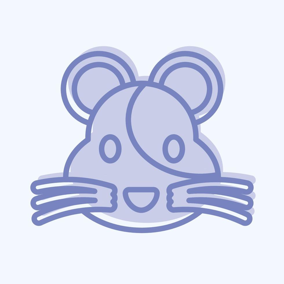 Icon Hamster. related to Animal Head symbol. simple design editable. simple illustration vector