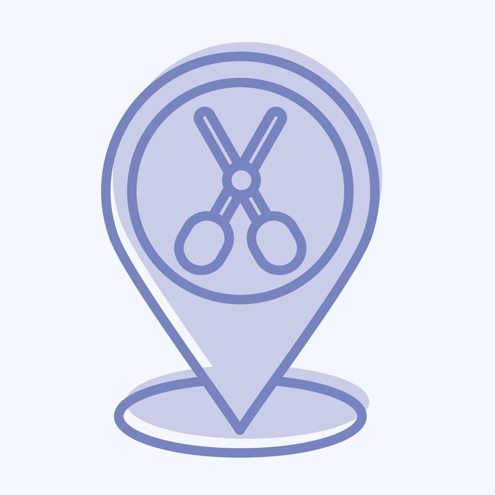 Icon Location Pink. related to Barbershop symbol. Beauty Saloon. simple illustration vector