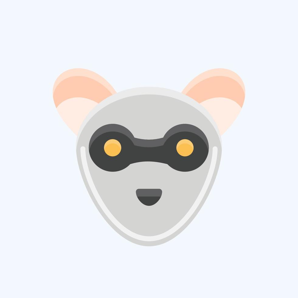 Icon Ferret. related to Animal Head symbol. simple design editable. simple illustration vector