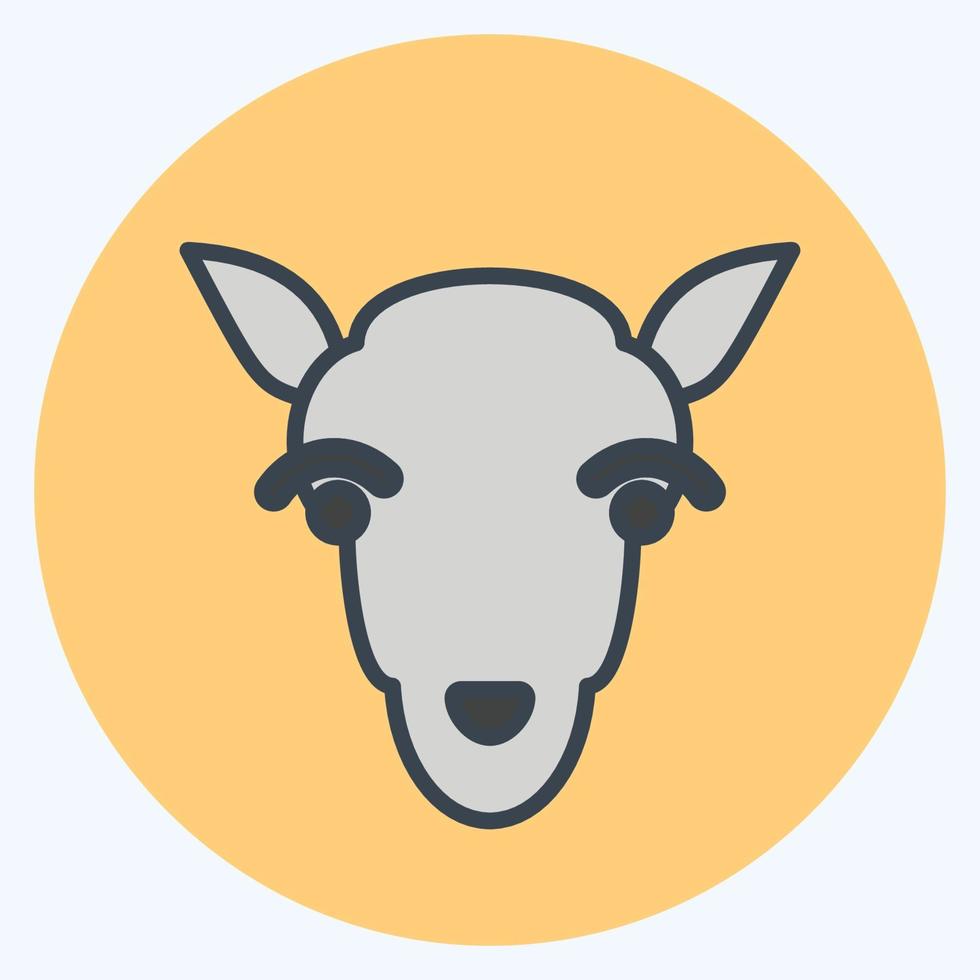 Icon Lamb. related to Animal Head symbol. simple design editable. simple illustration vector