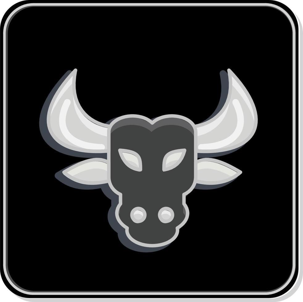 Icon Bull. related to Animal Head symbol. simple design editable. simple illustration vector