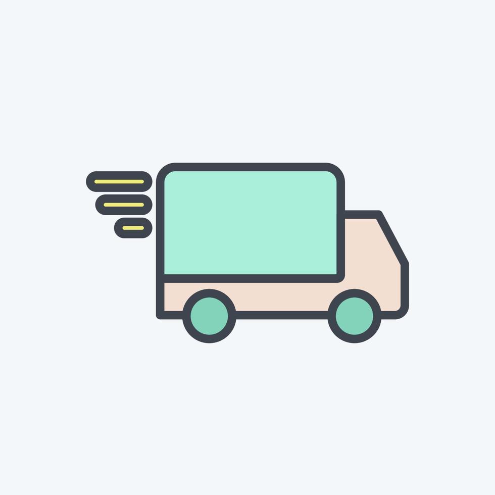 Icon Fast Delivery. related to Black Friday symbol. shopping. simple illustration vector