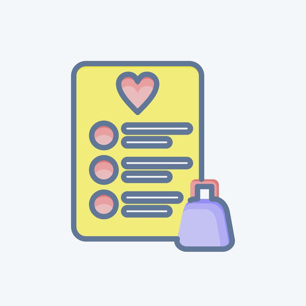 Icon Wishlist. related to Black Friday symbol. shopping. simple illustration vector