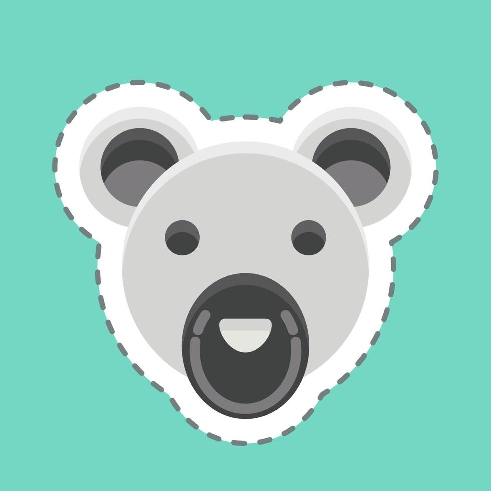 Icon Snow Bear. related to Animal Head symbol. simple design editable. simple illustration vector