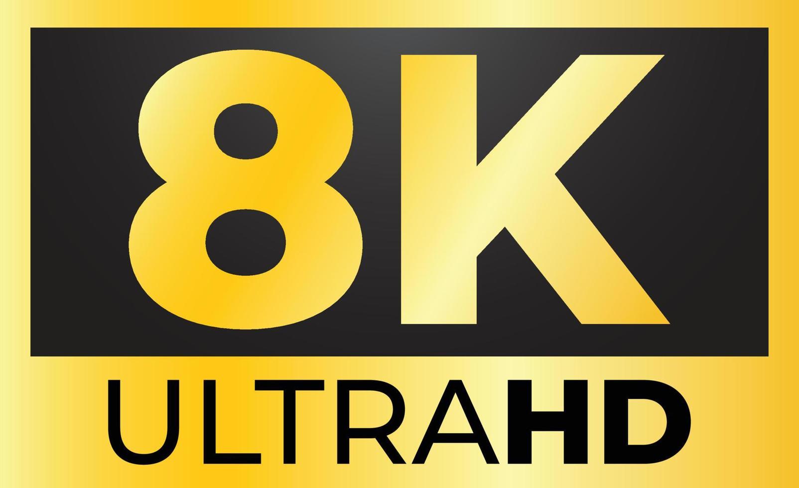 8K Ultra HD Resolution Logo PNG Vector