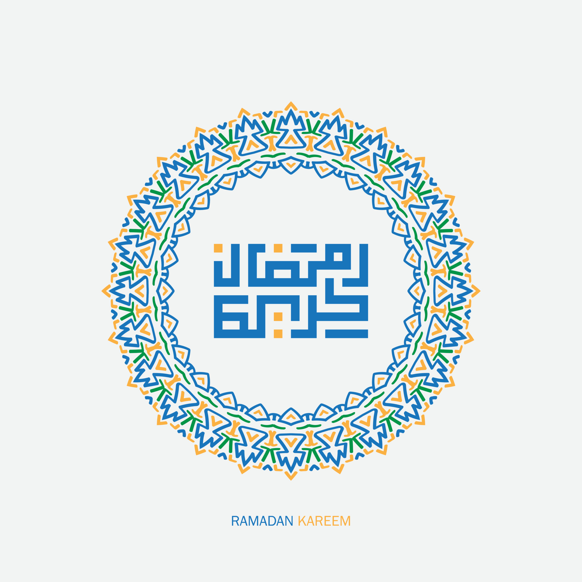 Ramadan Kareem Arabic Calligraphy With Circle Frame Islamic Month Of ramadan-kareem-arabic-calligraphy-with-circle-frame-islamic-month-of