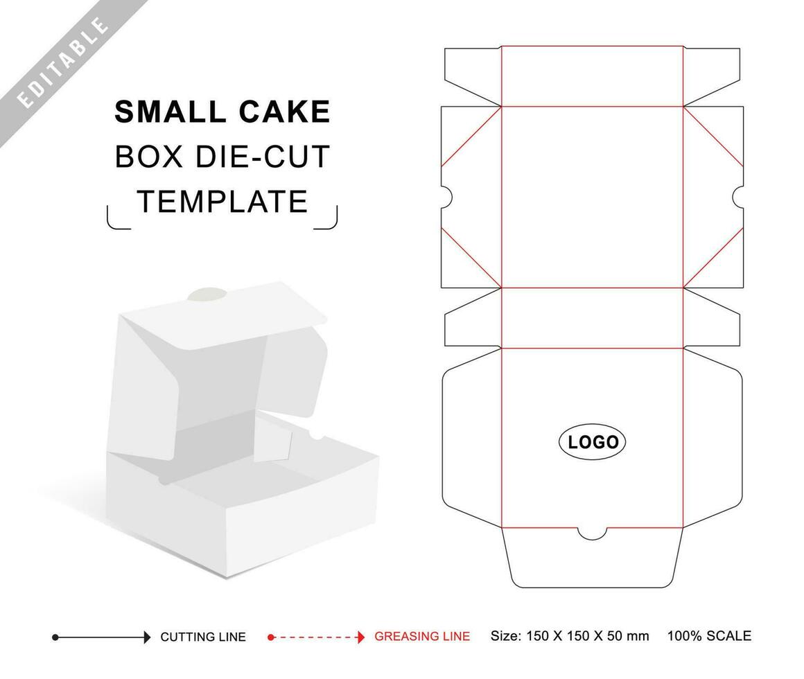 Small cake box die cut template 21736721 Vector Art at Vecteezy Small cake box die cut template 21736721 Vector Art at Vecteezy