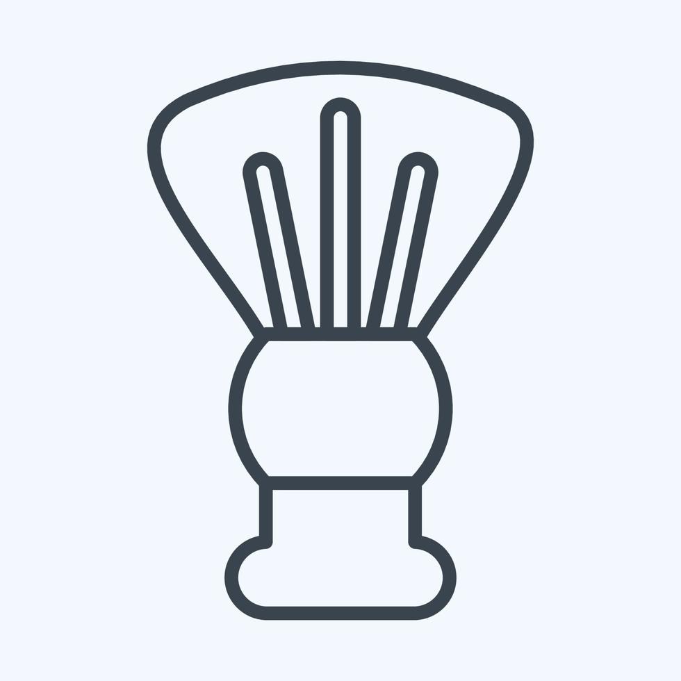 Icon Shaving Brush. related to Barbershop symbol. Beauty Saloon. simple illustration vector