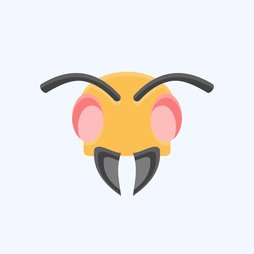 Icon Bee. related to Animal Head symbol. simple design editable. simple illustration vector
