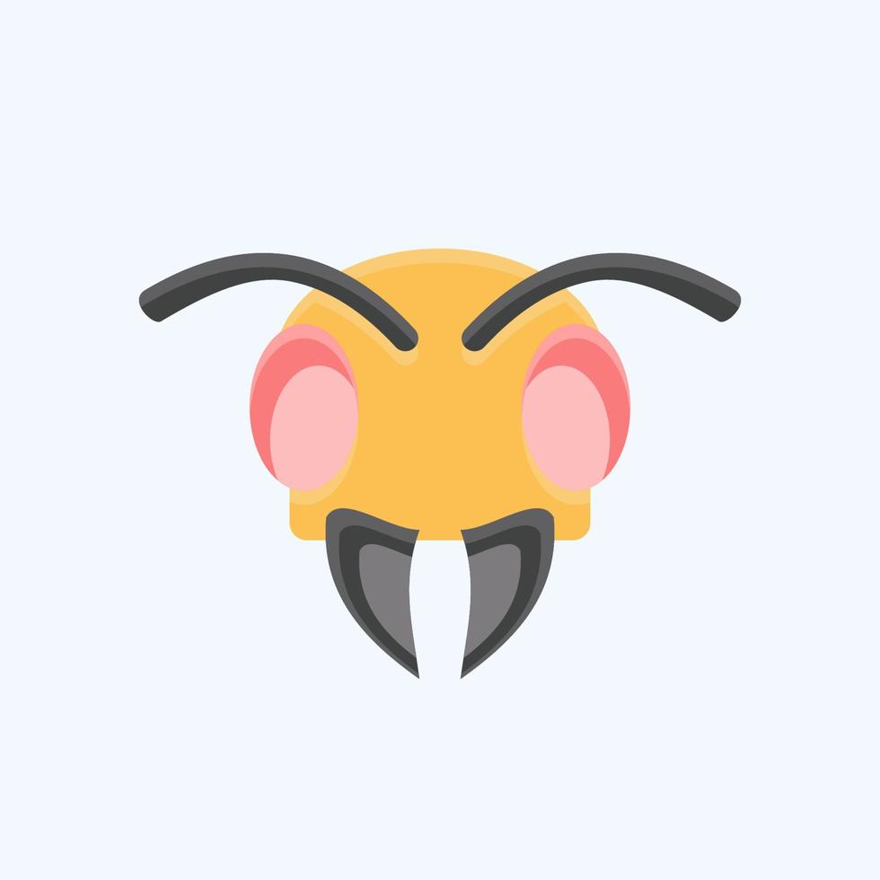 Icon Bee. related to Animal Head symbol. simple design editable. simple illustration vector