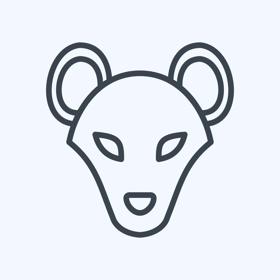 Icon Hyena. related to Animal Head symbol. simple design editable. simple illustration vector