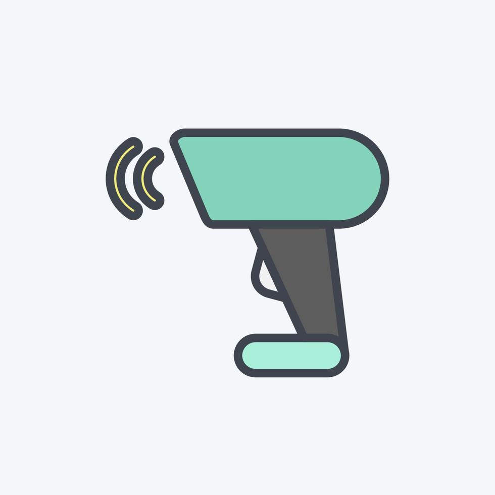 Icon Barcode Scanner. related to Black Friday symbol. shopping. simple illustration vector