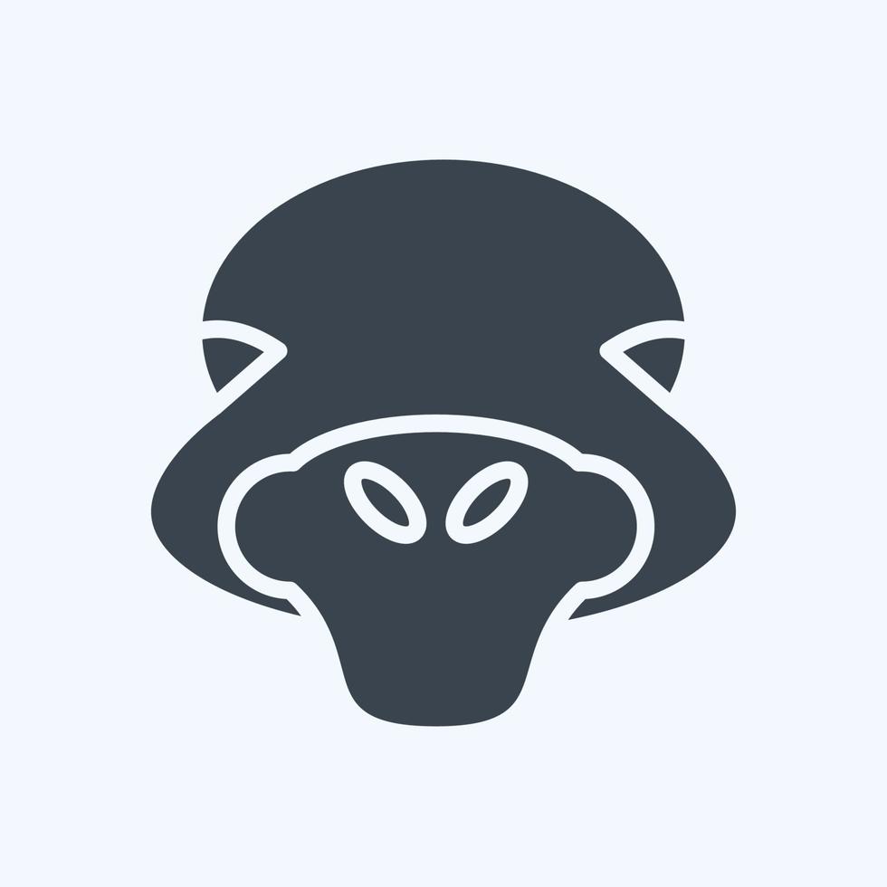 Icon Ostrich. related to Animal Head symbol. simple design editable. simple illustration vector