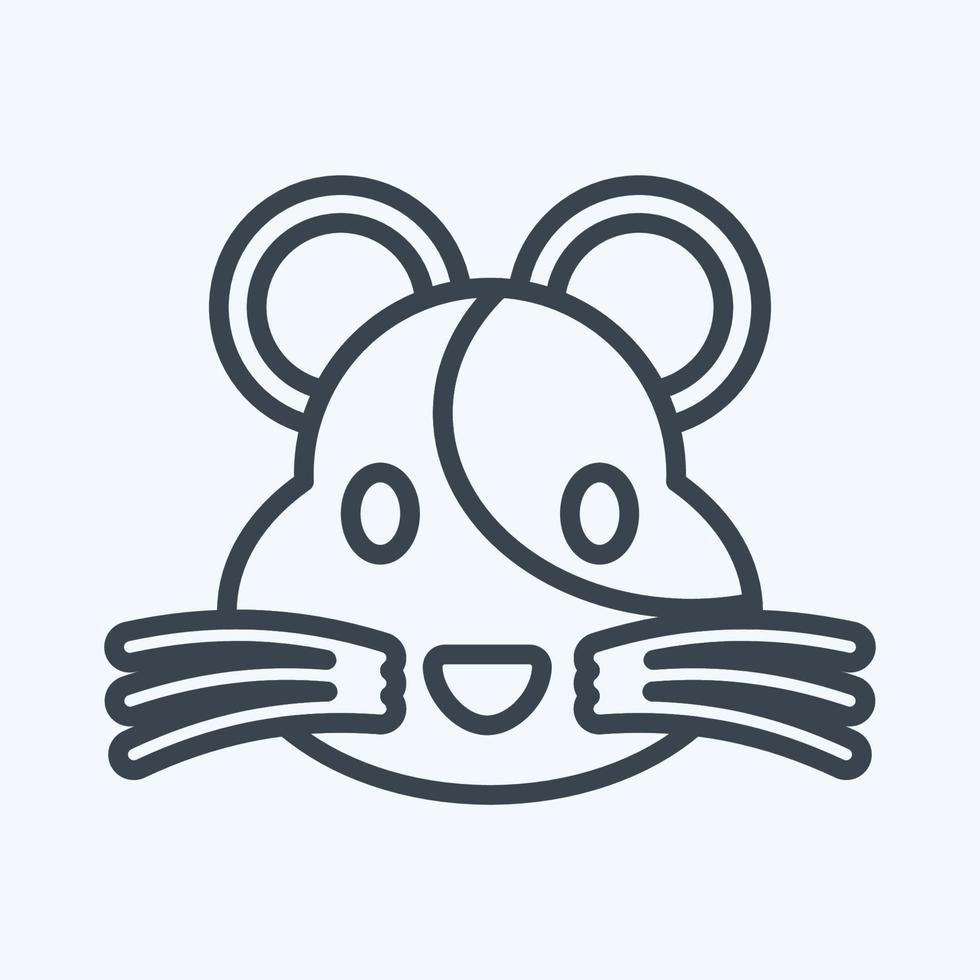 Icon Hamster. related to Animal Head symbol. simple design editable. simple illustration vector