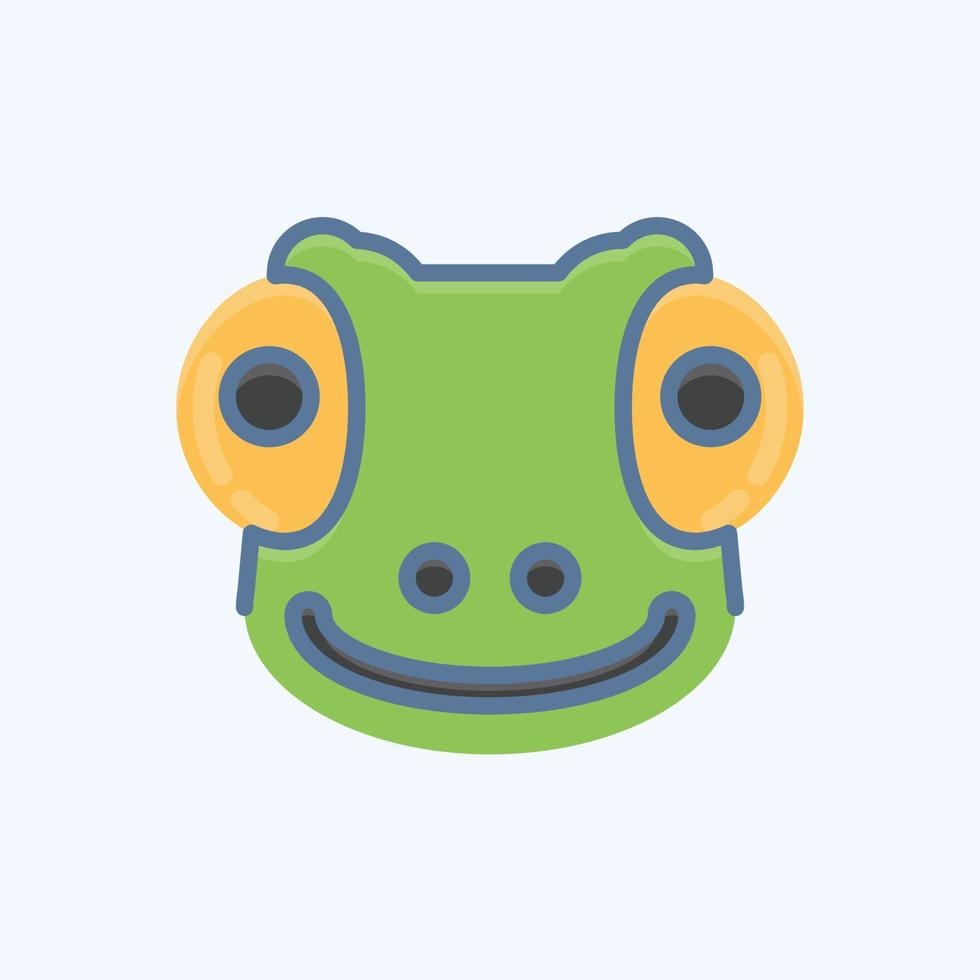 Icon Chameleon. related to Animal Head symbol. simple design editable. simple illustration vector