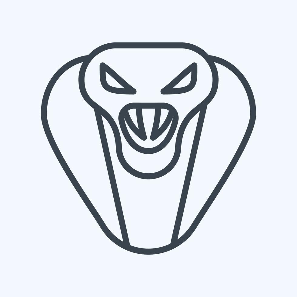 Icon Cobra. related to Animal Head symbol. simple design editable. simple illustration vector
