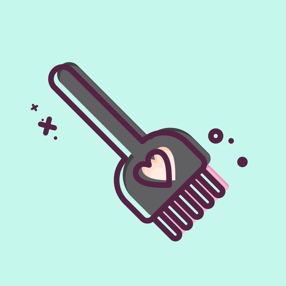 icono pelo colorante cepillar. relacionado a barbería símbolo. belleza salón. sencillo ilustración vector