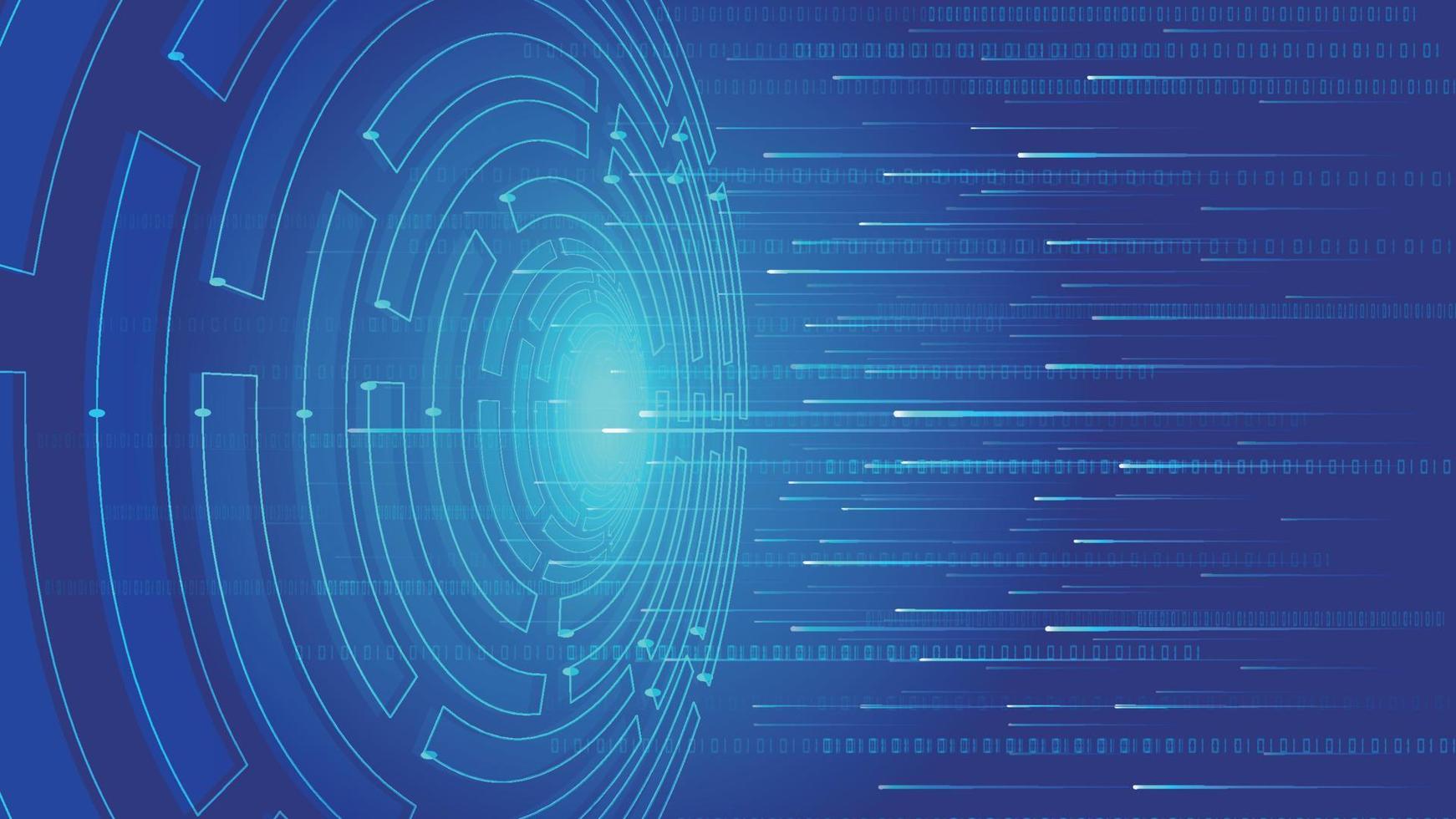 Tech Turntable transmits 01 data with Ray, Internet big data vector background.