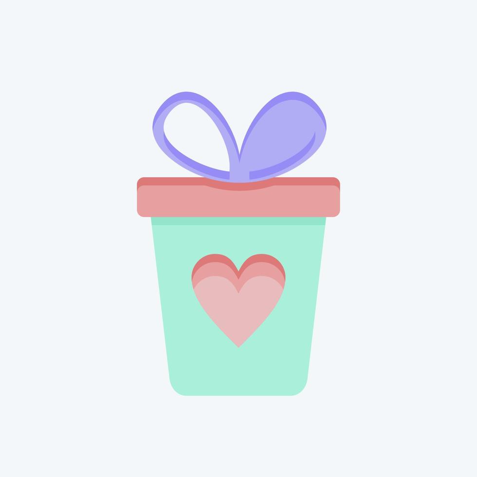 Icon Gift Box. related to Black Friday symbol. shopping. simple illustration vector