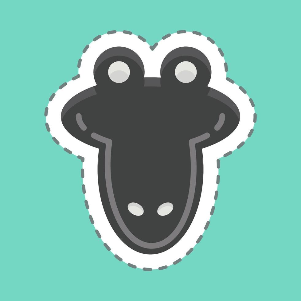 Icon Alligator. related to Animal Head symbol. simple design editable. simple illustration vector