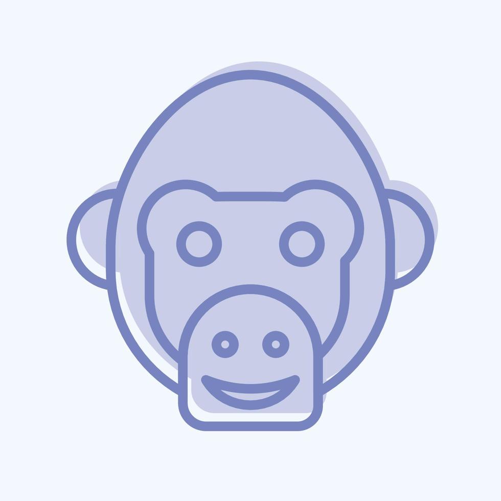 icono chimpancé. relacionado a animal cabeza símbolo. sencillo diseño editable. sencillo ilustración vector