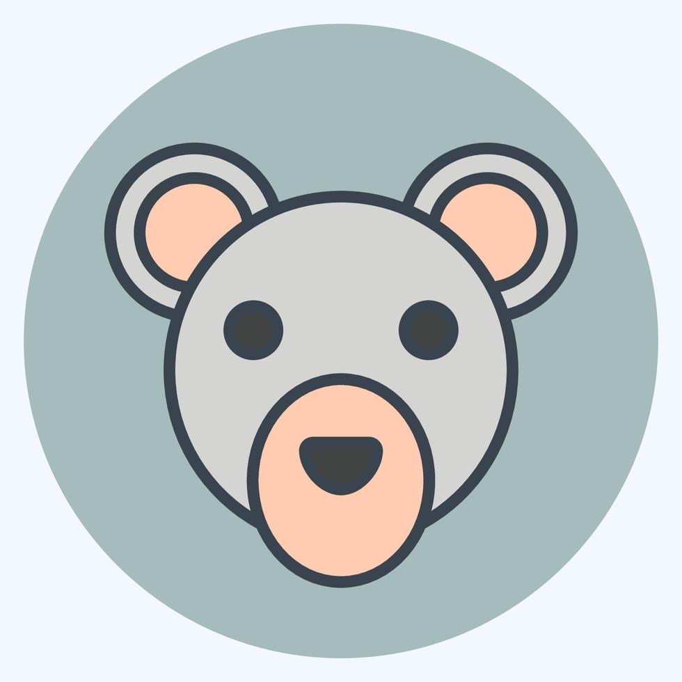 Icon Snow Bear. related to Animal Head symbol. simple design editable. simple illustration vector