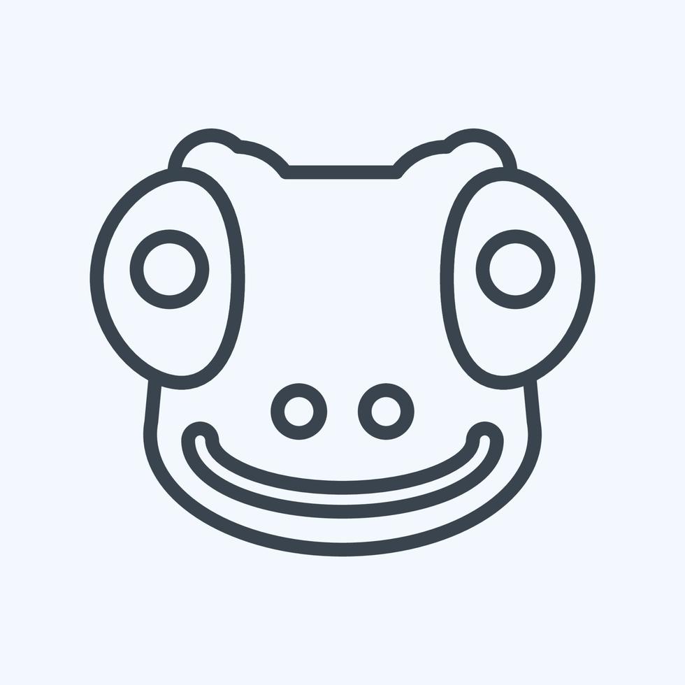 Icon Chameleon. related to Animal Head symbol. simple design editable. simple illustration vector