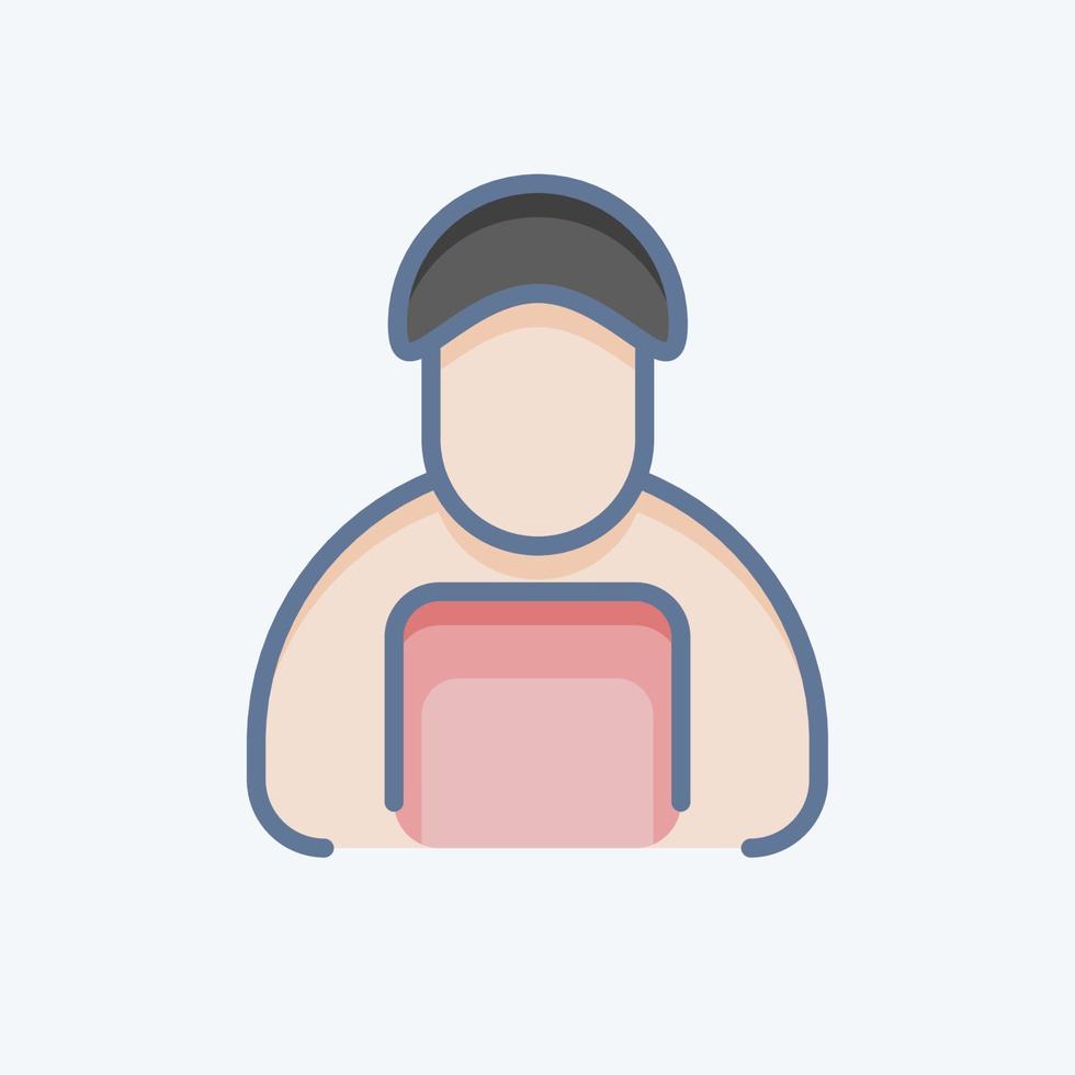 Icon Delivery Man. related to Black Friday symbol. shopping. simple illustration vector
