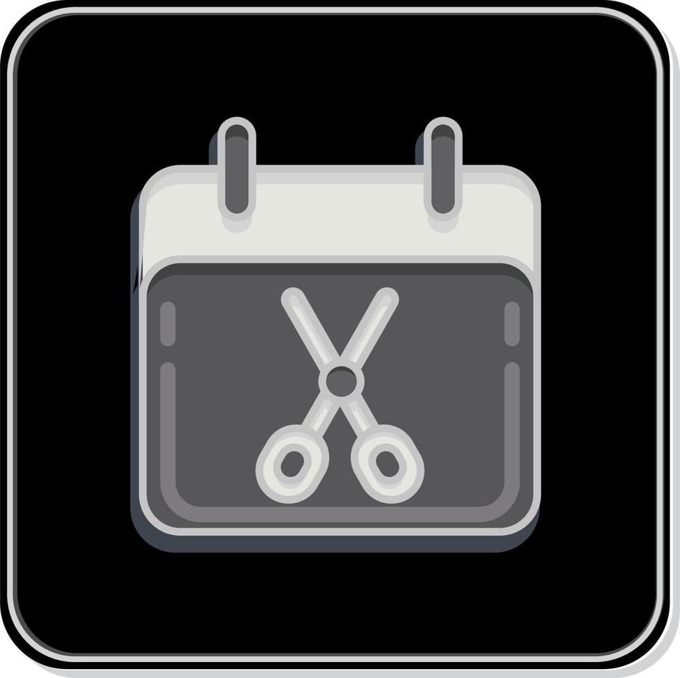 Icon Appointment. related to Barbershop symbol. Beauty Saloon. simple illustration vector