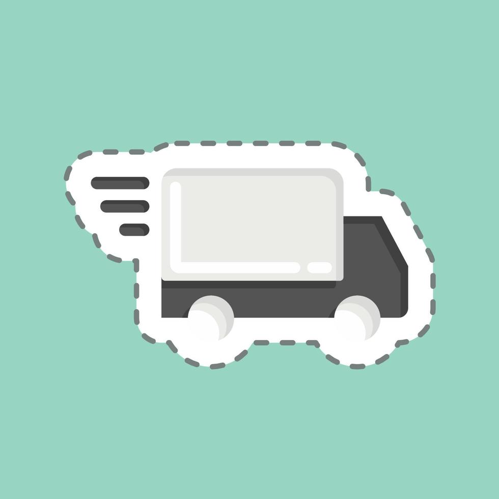 Icon Fast Delivery. related to Black Friday symbol. shopping. simple illustration vector