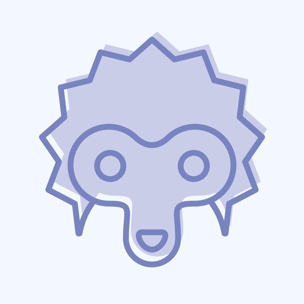 Icon hedgehog. related to Animal Head symbol. simple design editable. simple illustration vector
