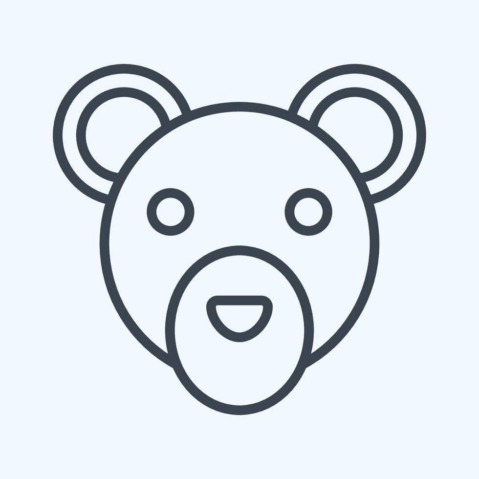 Icon Snow Bear. related to Animal Head symbol. simple design editable. simple illustration vector
