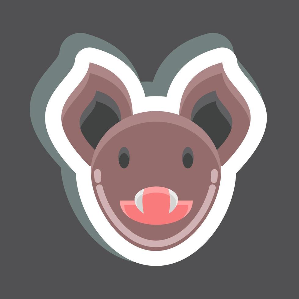 Icon Bat. related to Animal Head symbol. simple design editable ...