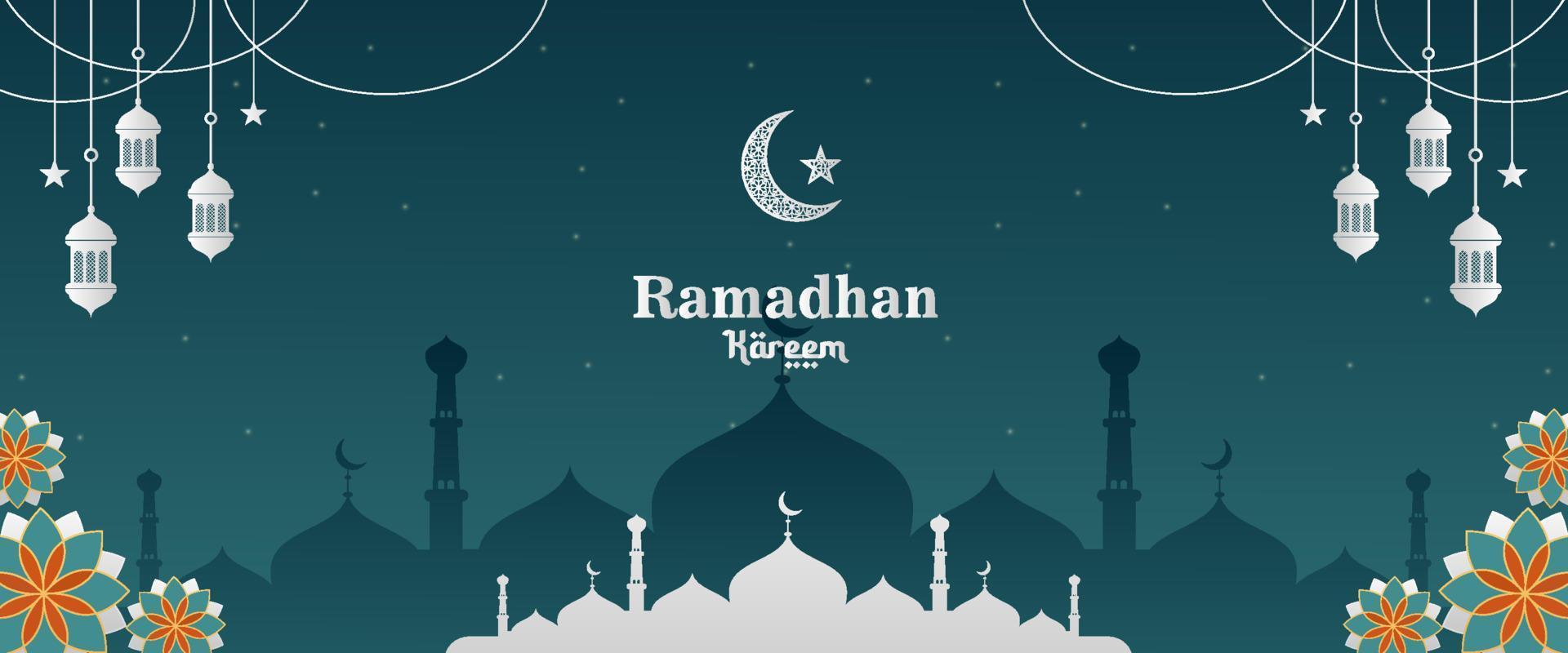 Vector realistic Islamic banner background