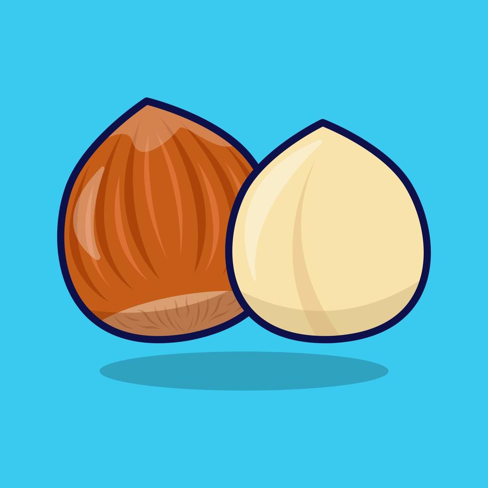 Hazelnut vector icon illustration. Hazelnut icon concept isolated. Flat design