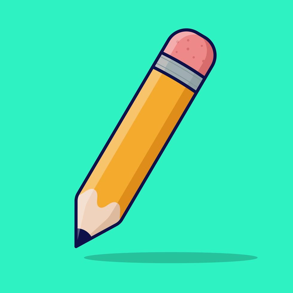 Pencil vector icon illustration. Pencil icon concept isolated. Flat design