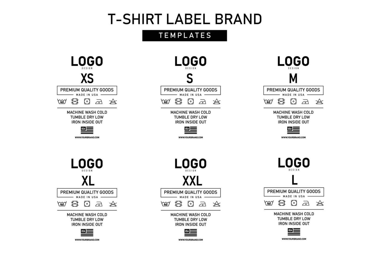 Clothing label tag vector templates design