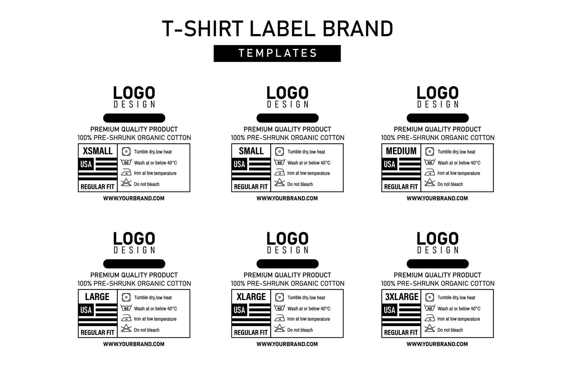 Clothing label tag vector templates design 21736883 Vector Art at Vecteezy