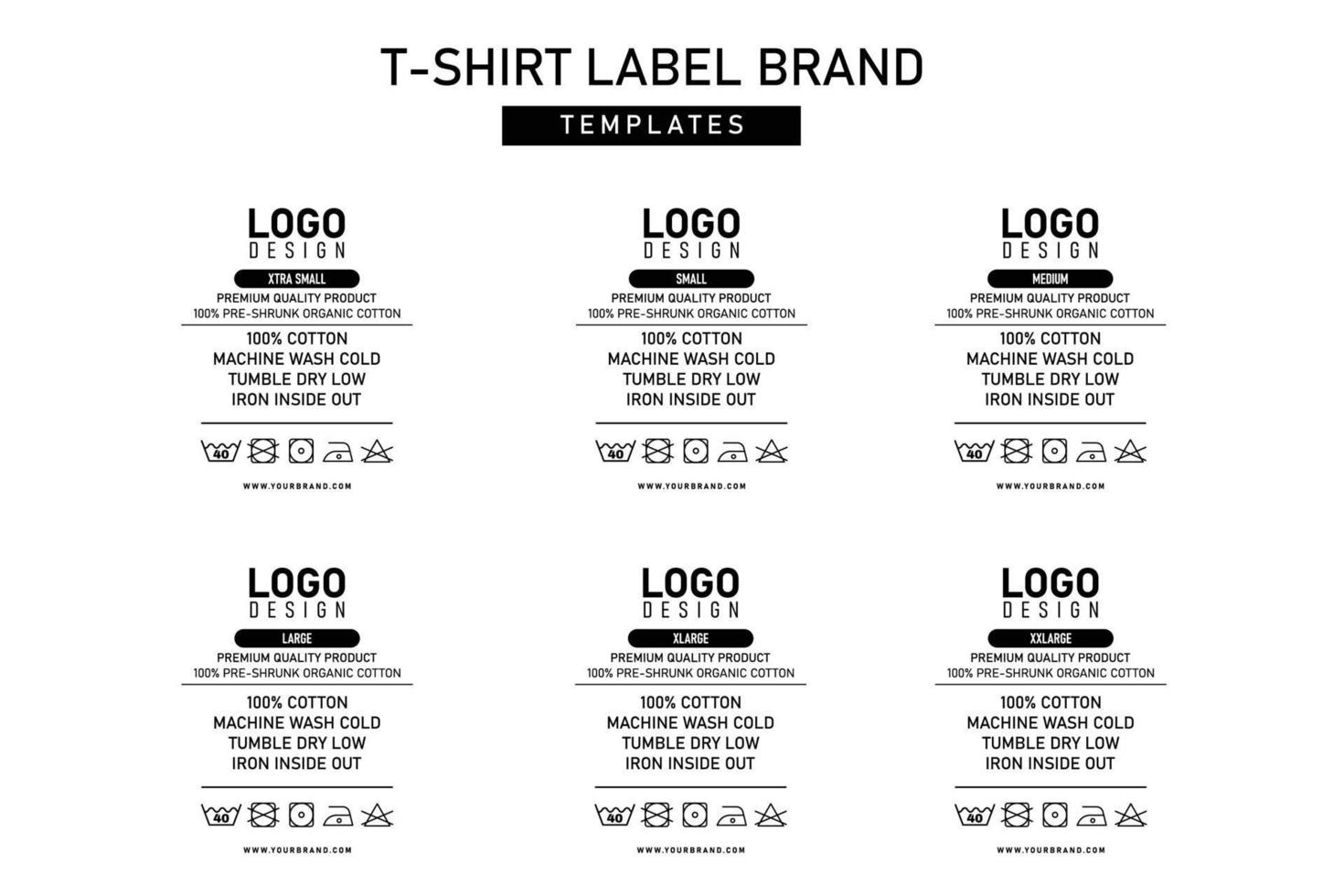 Clothing label tag vector templates design