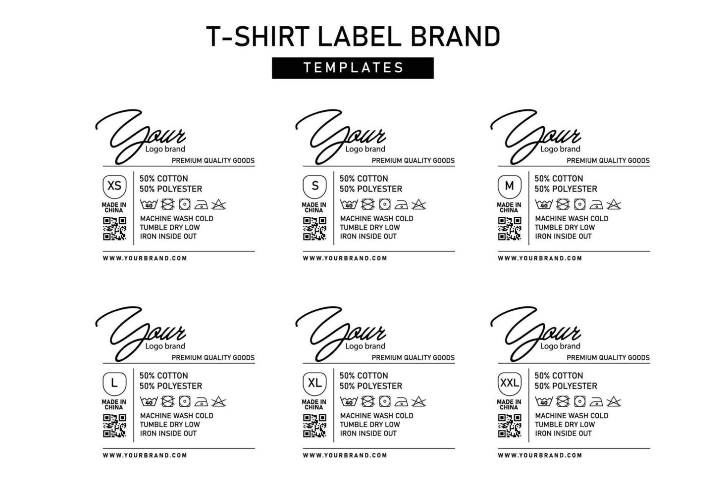 Clothing label tag vector templates design