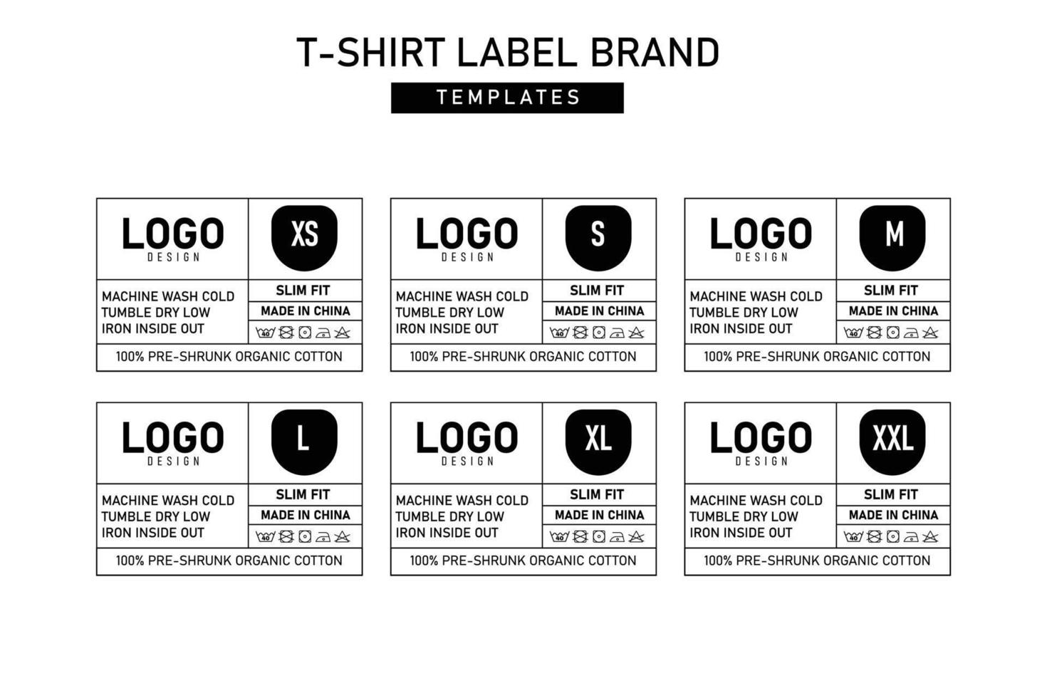 neck label tag clothing templates label vector