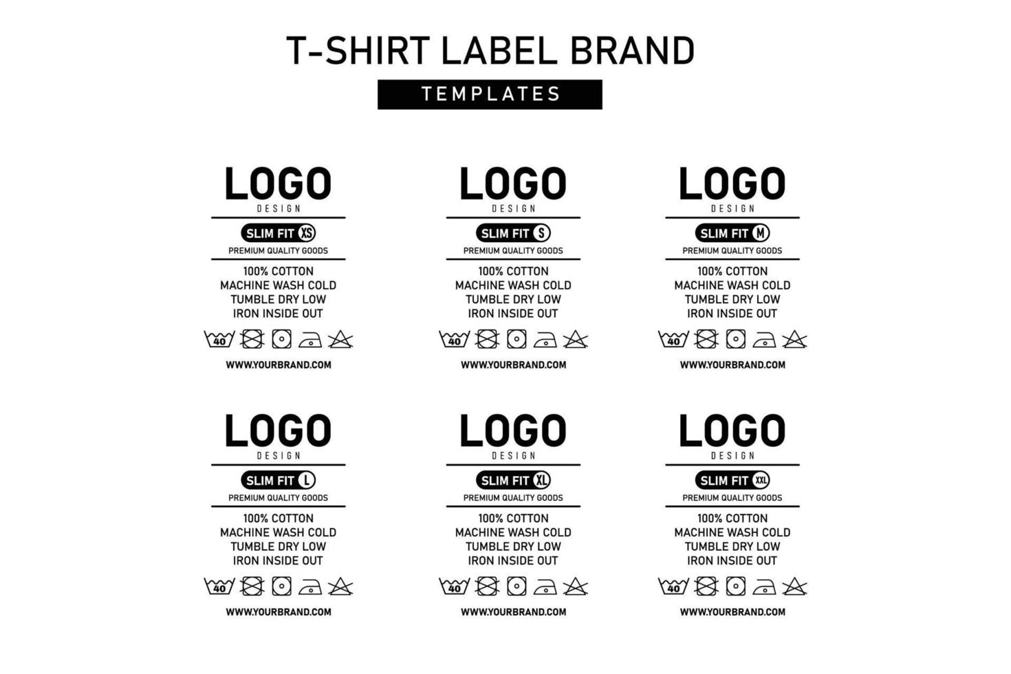 neck label tag clothing templates label vector