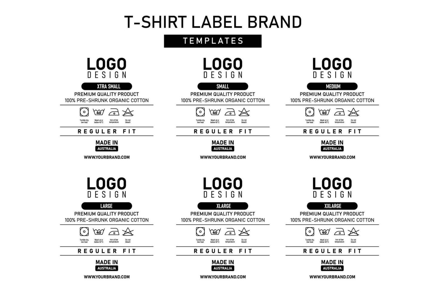 neck label tag clothing templates label vector