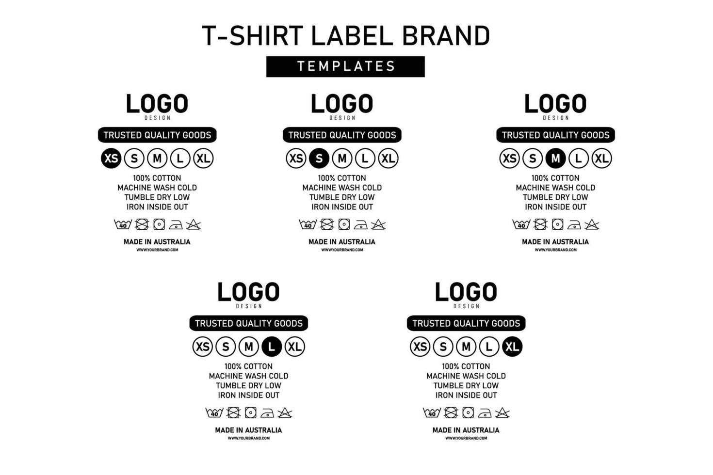 neck label tag clothing templates label 21736894 Vector Art at Vecteezy