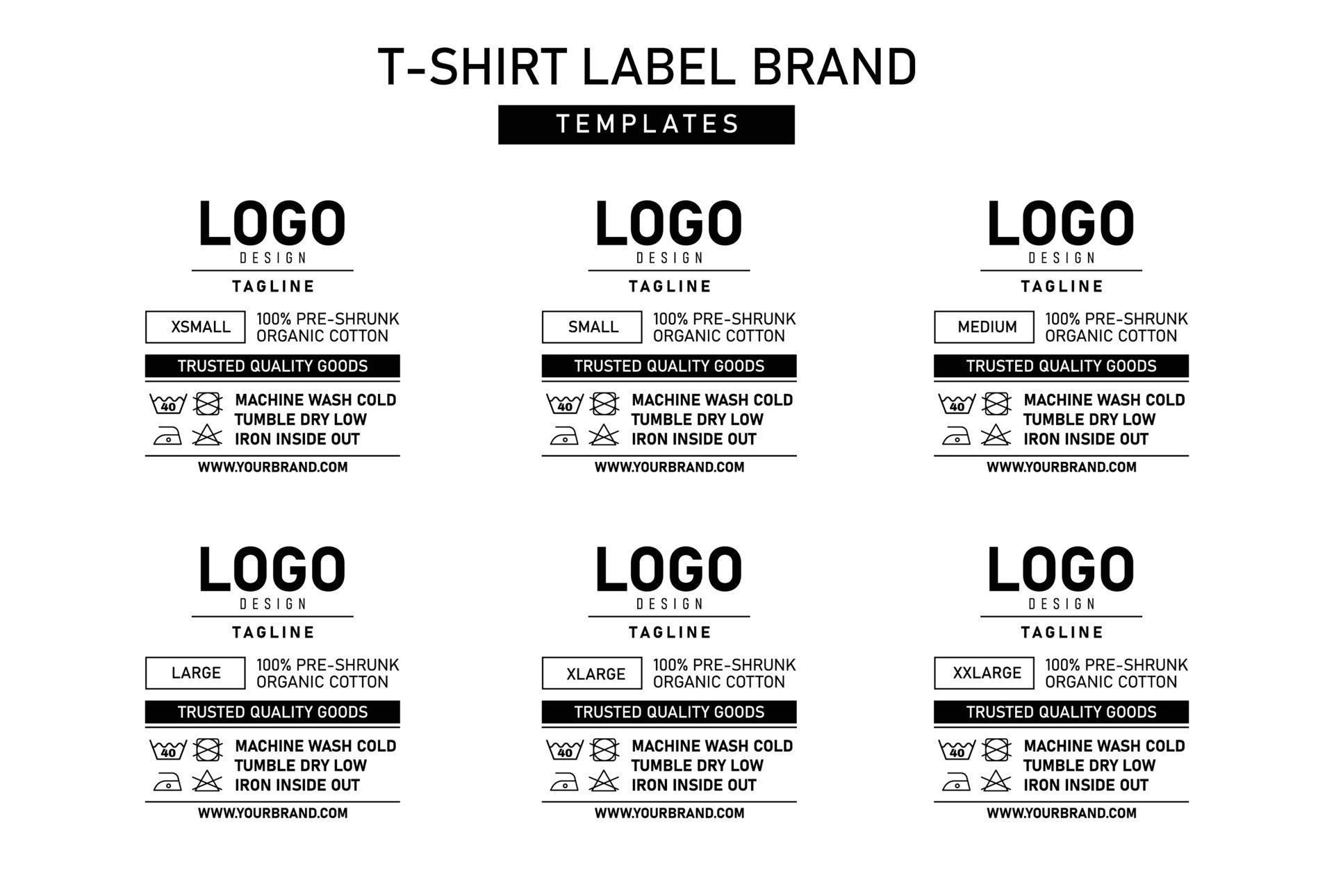 neck label tag clothing templates label 21736901 Vector Art at Vecteezy